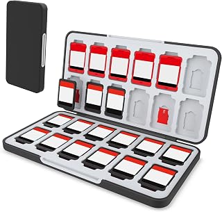 HEIYING Switch Game Card Case Compatible with Nintendo Switch 2 | Portable Game Card Holder, Hard ABS Shell with Soft Silicone Lining, Dedicated Card Slots,Magnetic Closure for Easy Access