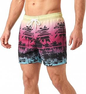 RIPT Men's Quick Dry Swim Shorts with Mesh Lining, UV50 Protection, Boardshort Beach Swimming Surf Holidays Summer
