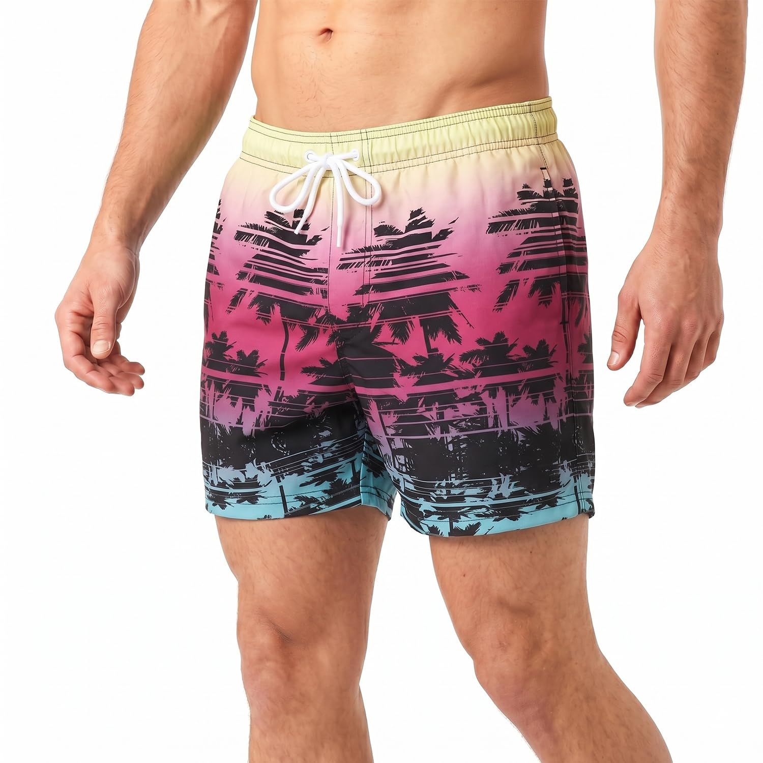 RIPT Men's Quick Dry Swim Shorts with Mesh Lining, UV50 Protection, Boardshort B