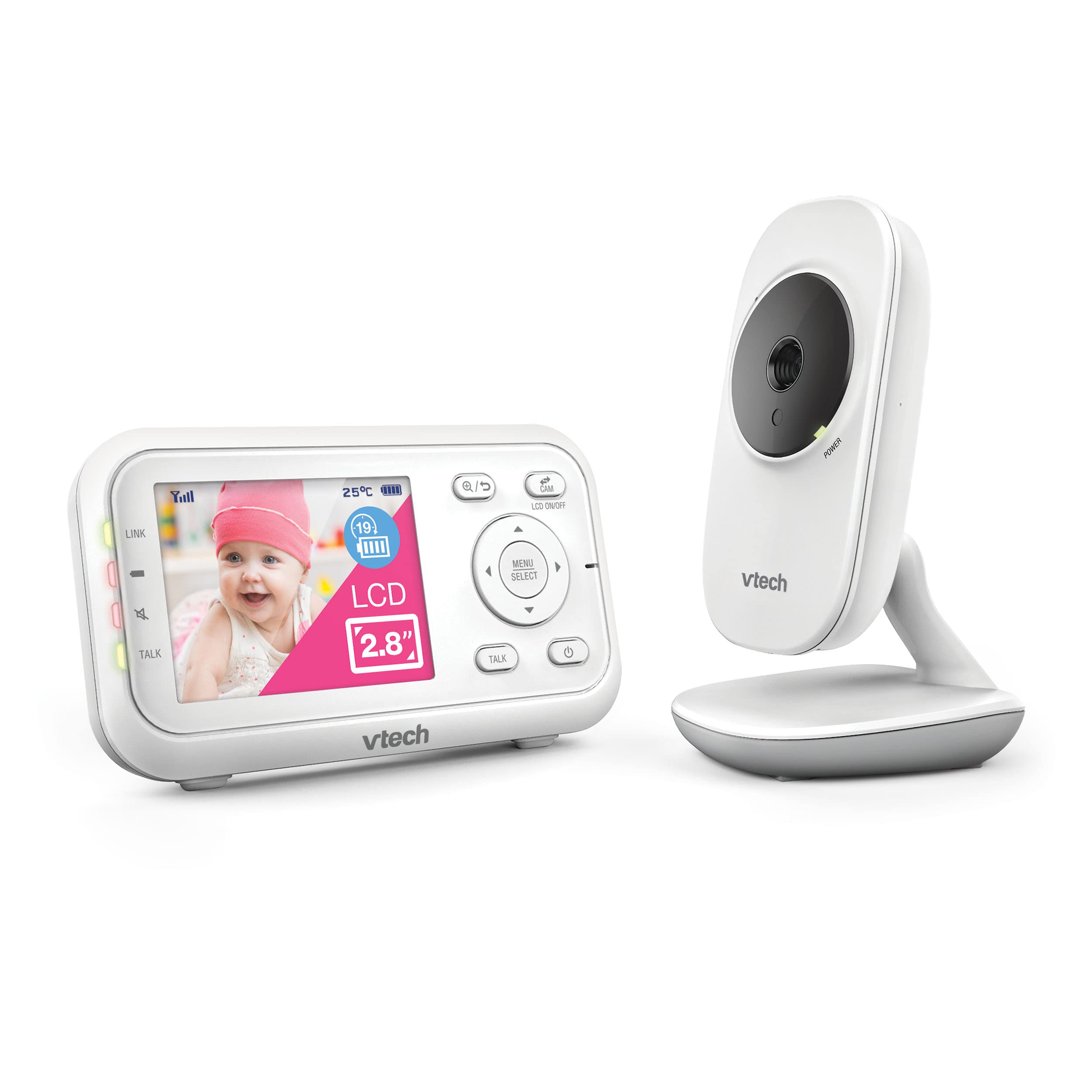 VTech VM3250 Video Baby Monitor with Camera,300m Long Range, Baby Monitor with 2