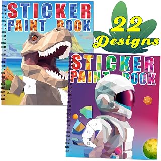 90shine 2PCS Space Dinosaur Stickers Books Crafts for Kids