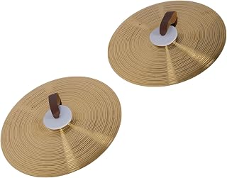 Cymbals Marching Bands 2Pcs Alloy Hand Held Drum Cymbals with Hand Strap 14 Inch Enhanced Performance for Orchestras Music Students