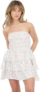 Forever 21 Women's Strapless Frill Mini Dress Shirred