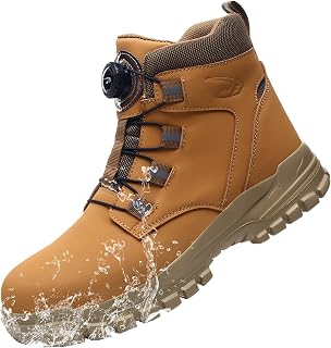 Waterproof Steel Toe Boots for Men Safety Work Construction Shoes