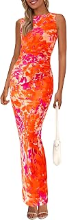 PRETTYGARDEN Wedding Dresses for Women 2025 Summer Spring Floral Bodycon Sleeveless Mesh Maxi Long Dress
