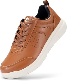 FitVille Extra Wide Casual Shoes Men's Super Soft Leather Trainers Athletic