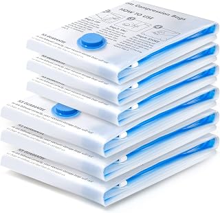 BoxLegend Empty Bags Clothes Vacuum Bags for Clothes Storage 6 Pieces 3L x 80 x 60 + 3S 60 x 40 cm Save Space to Store Clothes, Bedding, Duvets, Pillows, Blankets, Curtains