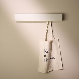 Designfabrik Hamburg Wandgarderobe | 57 cm Weiß | verdeckte Haken