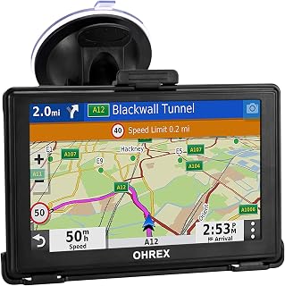 OHREX GPS Navigator for Car,Truck GPS Commercial Drivers 2026,5”Touchscreen | 5” Trucker GPS,Latest 2026 Map with Free Lifetime Updates,Custom Routing,Driver Alerts