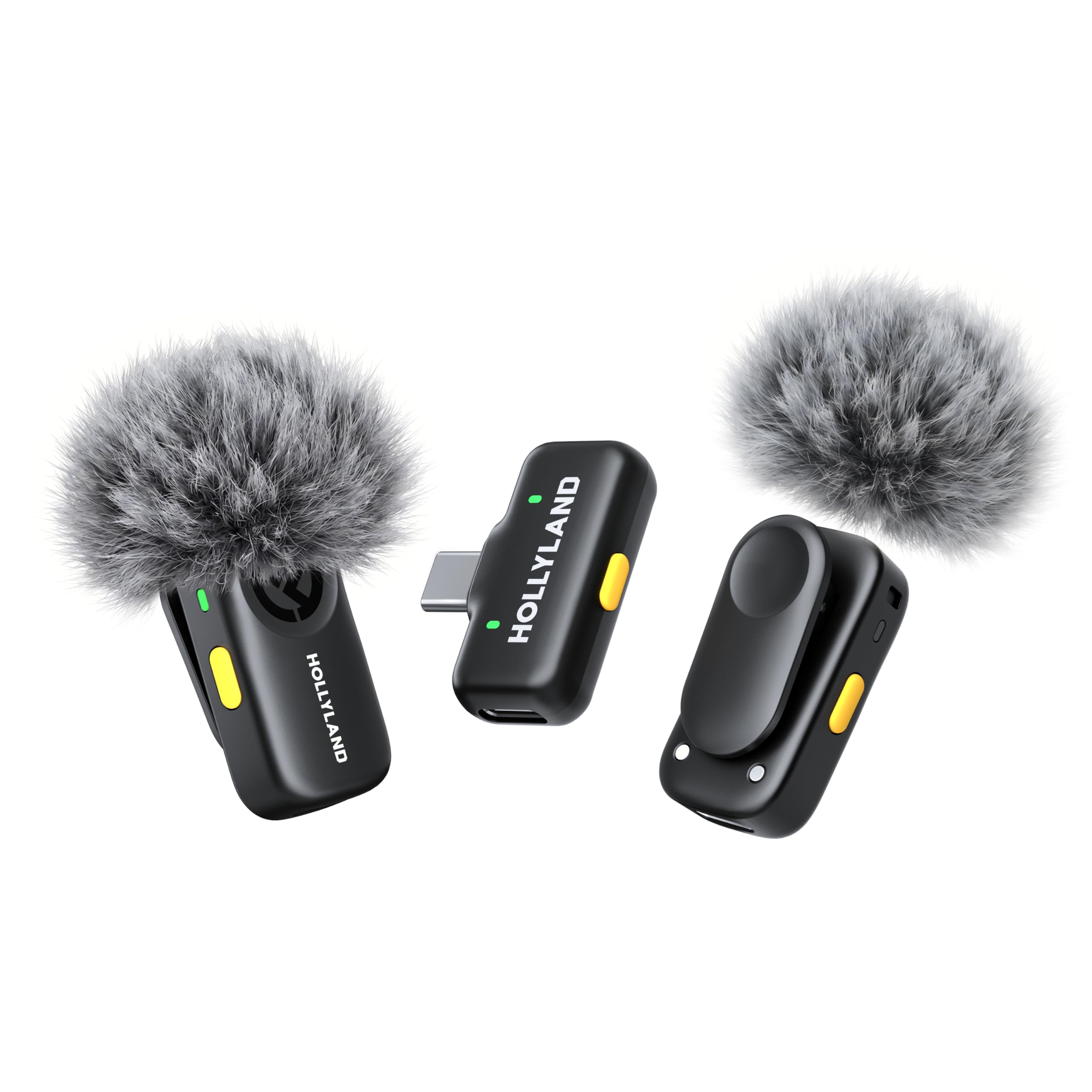 Hollyland Lark A2 Mini Duo(2TX + 1RX) Wireless Microphone, Noise Canceling | Plu