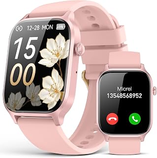 Smart Watch for Men Women- Answer/Make Call, 2026 IP68 Waterproof Fitness Tracker Watch with Sleep Step Counter Activity Smartwatch for Samsung Android iPhone iOS (Dusty Rose, 1.83)