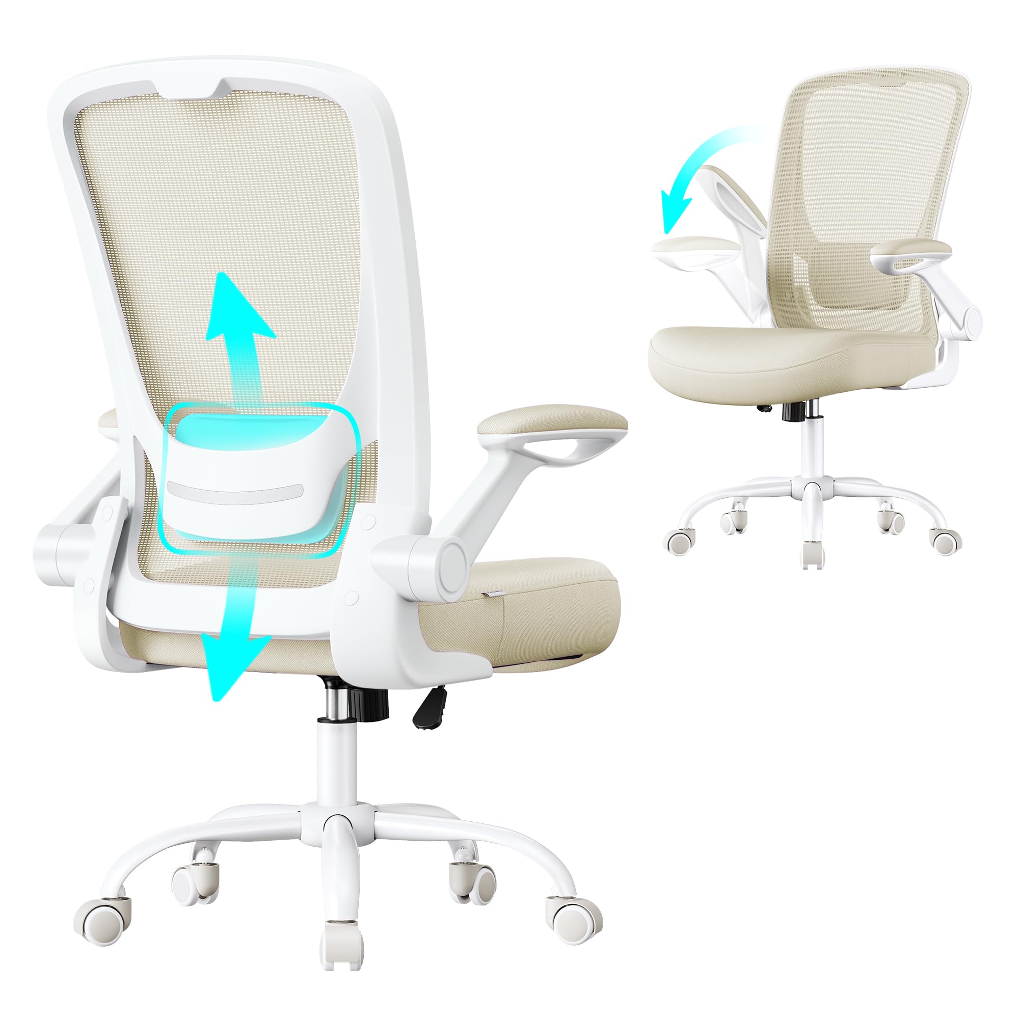 SONGMICS Office Chair, Ergonomic Computer Chair with Headrest