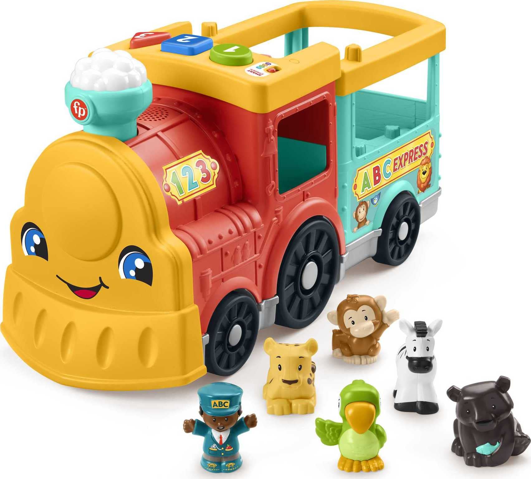 Fisher-Price Little People Big ABC Animal Train Toddler Toy | Musical Train & 6 