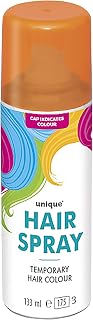 Neon Orange Temporary Hair Spray 133ml 1 Count - Easy-to-Use Colorful Hair Styling for Festivals, Parties, and Events