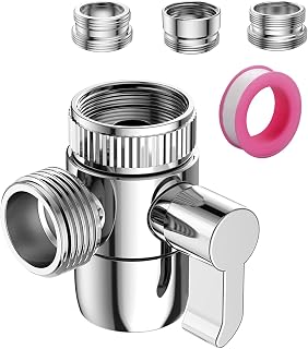 Roscid Sink Faucet Diverter 3-Way Valve Splitter G1/2 for Kitchen Bathroom