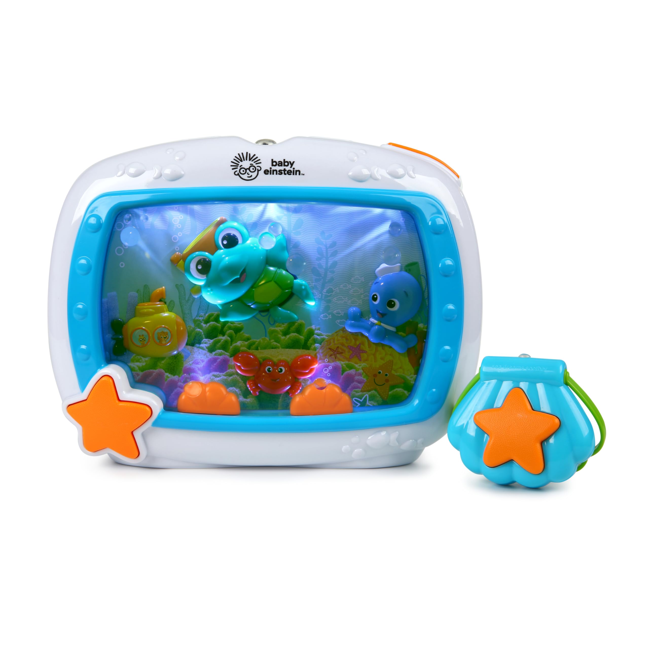 Baby Einstein Sea Dreams Soother Musical Crib Toy and Sound Machine, Newborn and