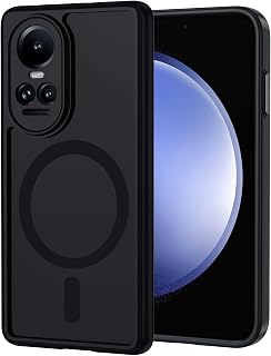 XTCASE Magnetic Cover for OPPO Reno 10/10 Pro 5G Translucent Matt, Black