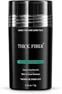 THICK FIBER Hair Fibers for Thinning Hair & Bald spots - Conceals Hair Loss in Seconds - Hair Powder for Women & Men (Hazel Brown, 12 g (Pack of 1))