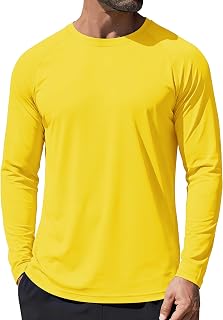 GOLDPKF Men's Sun UV Protection Shirts UPF 50+ Long Sleeve Quick Dry Outdoor Hiking Walking Fishing Lightweight T-Shirt