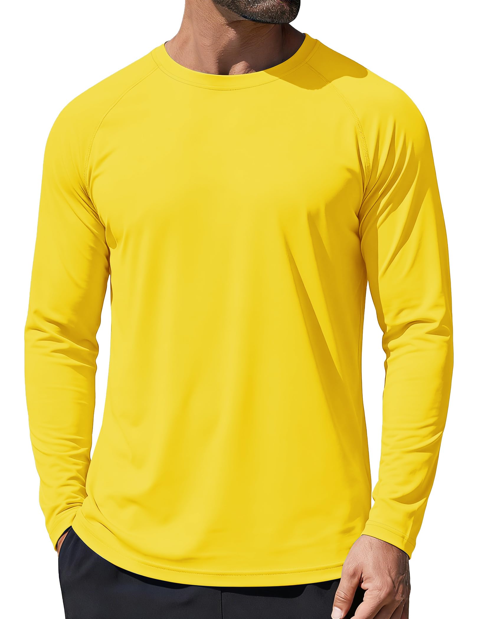 GOLDPKF Men's Sun UV Protection Shirts UPF 50+ Long Sleeve Quick Dry Outdoor Hik