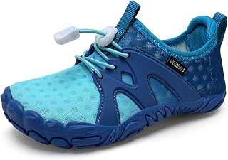 WateLves Toddler/Little/Big/Kid Water Shoes Wide Barefoot Aqua Athletic Sneakers Girls Boys Hiking Beach Swim Fast Dry Shoes Built-in Heel Grips