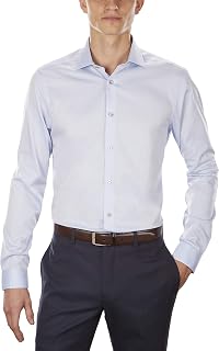 Calvin Klein Men's Slim Fit Non Iron Herringbone Spread Collar Dress Shirt