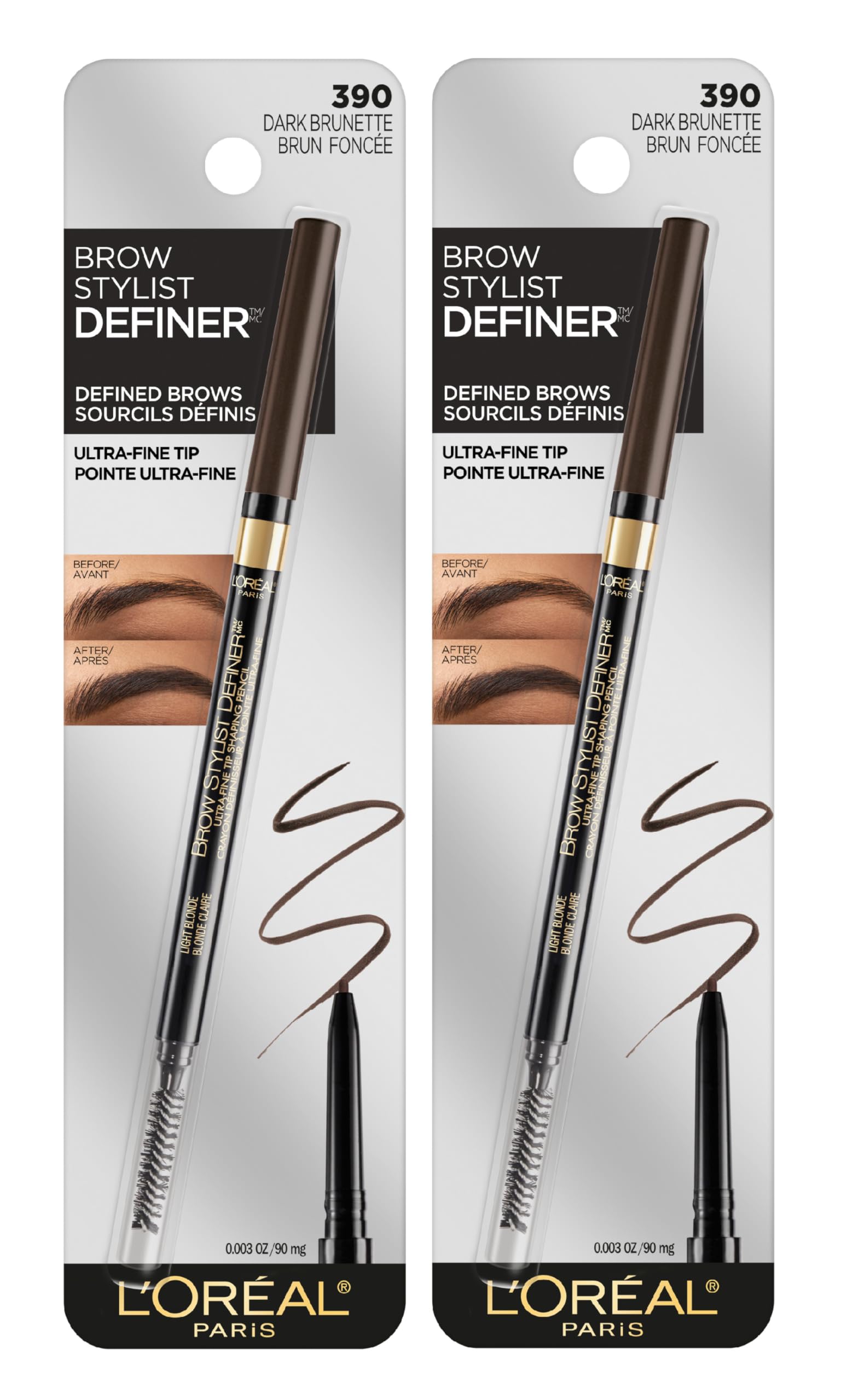 L'Oreal Paris Makeup Brow Stylist Definer Waterproof Eyebrow Pencil, Ultra-