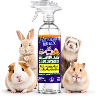 Amazing Small Animal Cage Cleaner - Just Spray/Wipe - Easily Removes Messes & Odors from Hamsters, Mice, Rats, Guinea Pigs, Ferrets, Rabbits, Chinchillas & More - Veterinarian Approved - USA Made