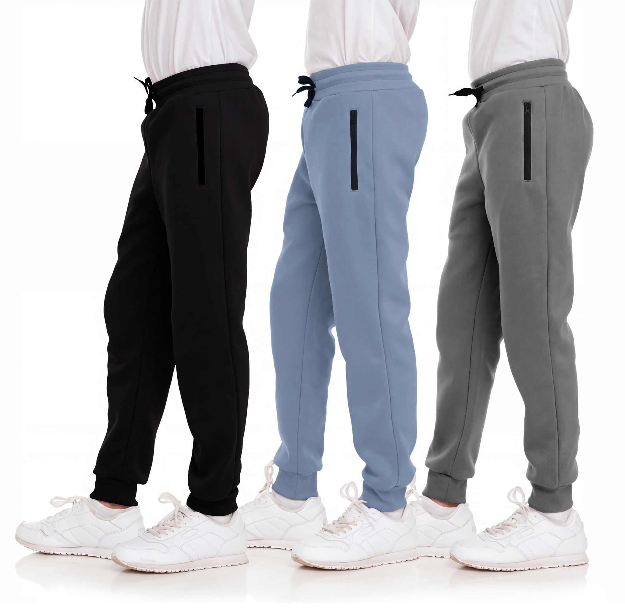 PURE CHAMP 3Pk Boys Sweatpants Fleece Athletic Workout Kids Clothes Boys Joggers