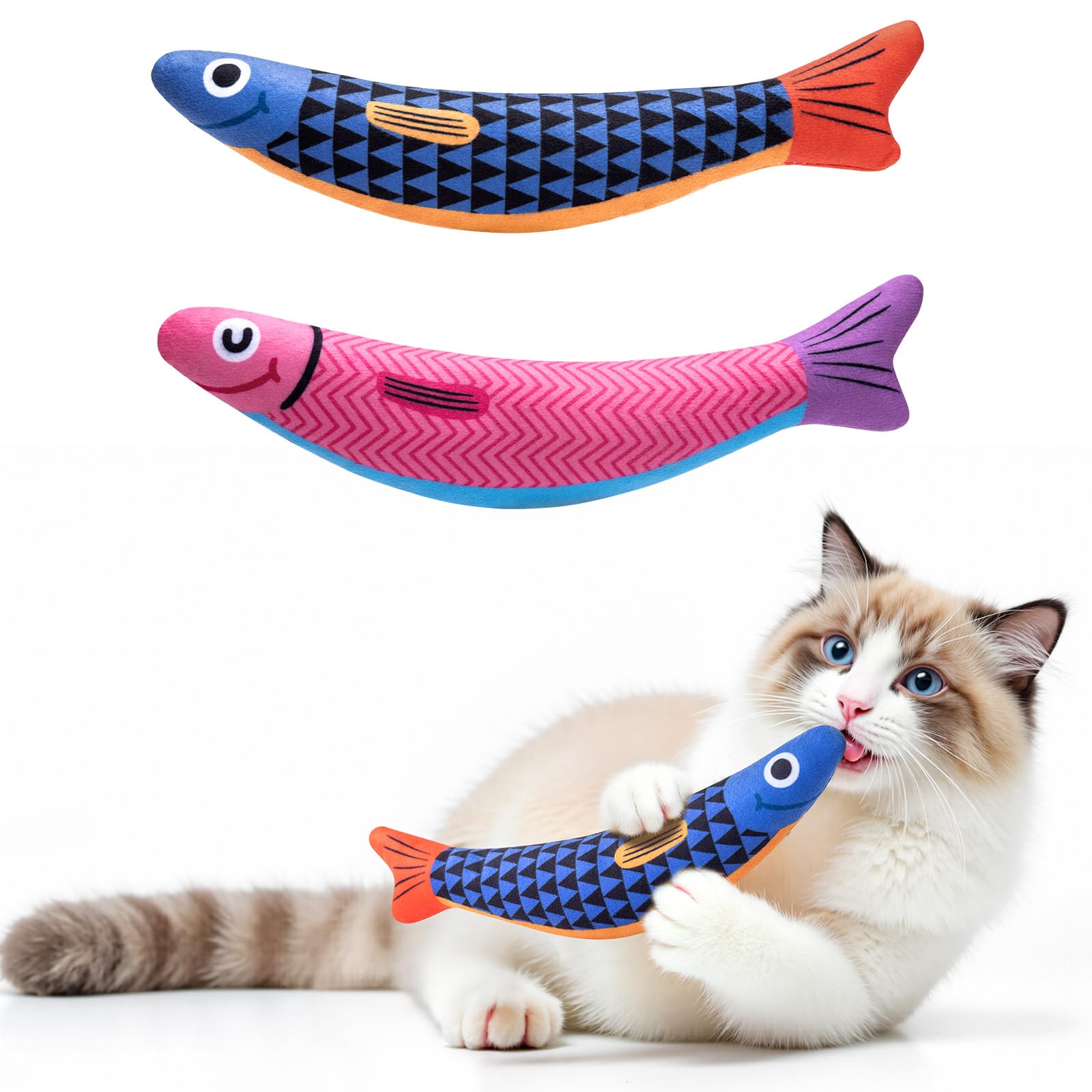 PetBusy Cat Toys with [5000 mg A+Natural Catnip & Silvervine] Kicker Fun | [Crin