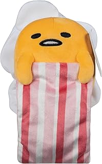 Hello Kitty and Friends - 8” Gudetama Squishy Plush with a Bacon Blanket - Officially Licensed Sanrio Product by Jazwares - Ages 6+