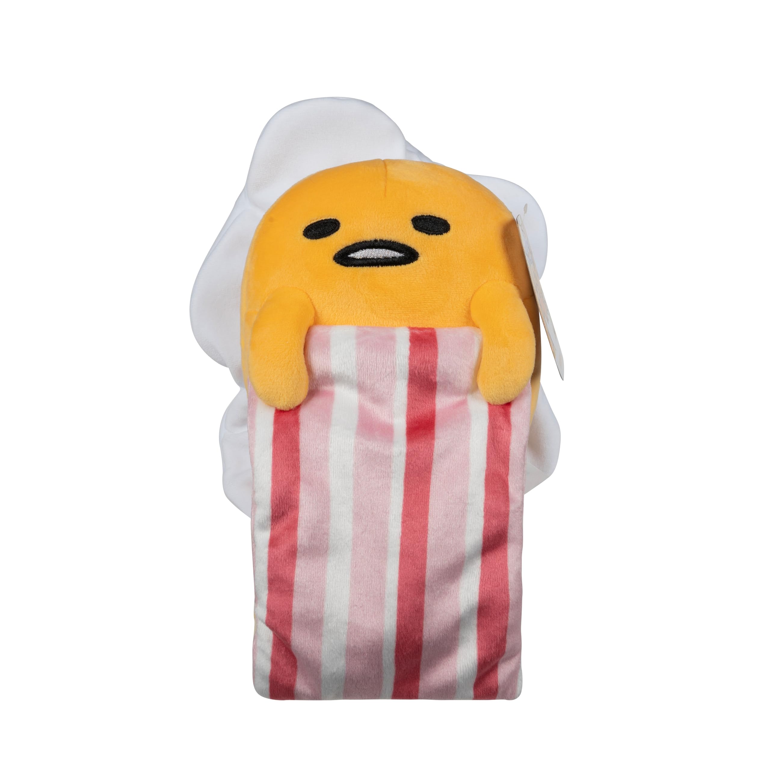 Hello Kitty and Friends - 8” Gudetama Squishy Plush with a Bacon Blanket - Offic