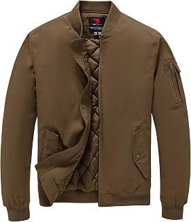 TBMPOY Qulited Bomber Giacche antivento Full Zip imbottito inverno Casual Fashion Coat, 8-caffè scuro, X-Large