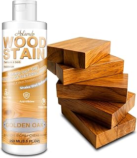 Water Based Wood Stain 8.5oz, Golden Oak – Indoor Outdoor Furniture Stain | Wood Varnish for Doors, Windows, Paneling & Cabinets, Low Odor Non-Toxic, Fade Resistant, Fast Drying,Multiple Finishes