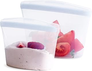【Official Japan Sales】Stasher Silicone Bags Bowl (2-Piece Set (SS, S) Clear)