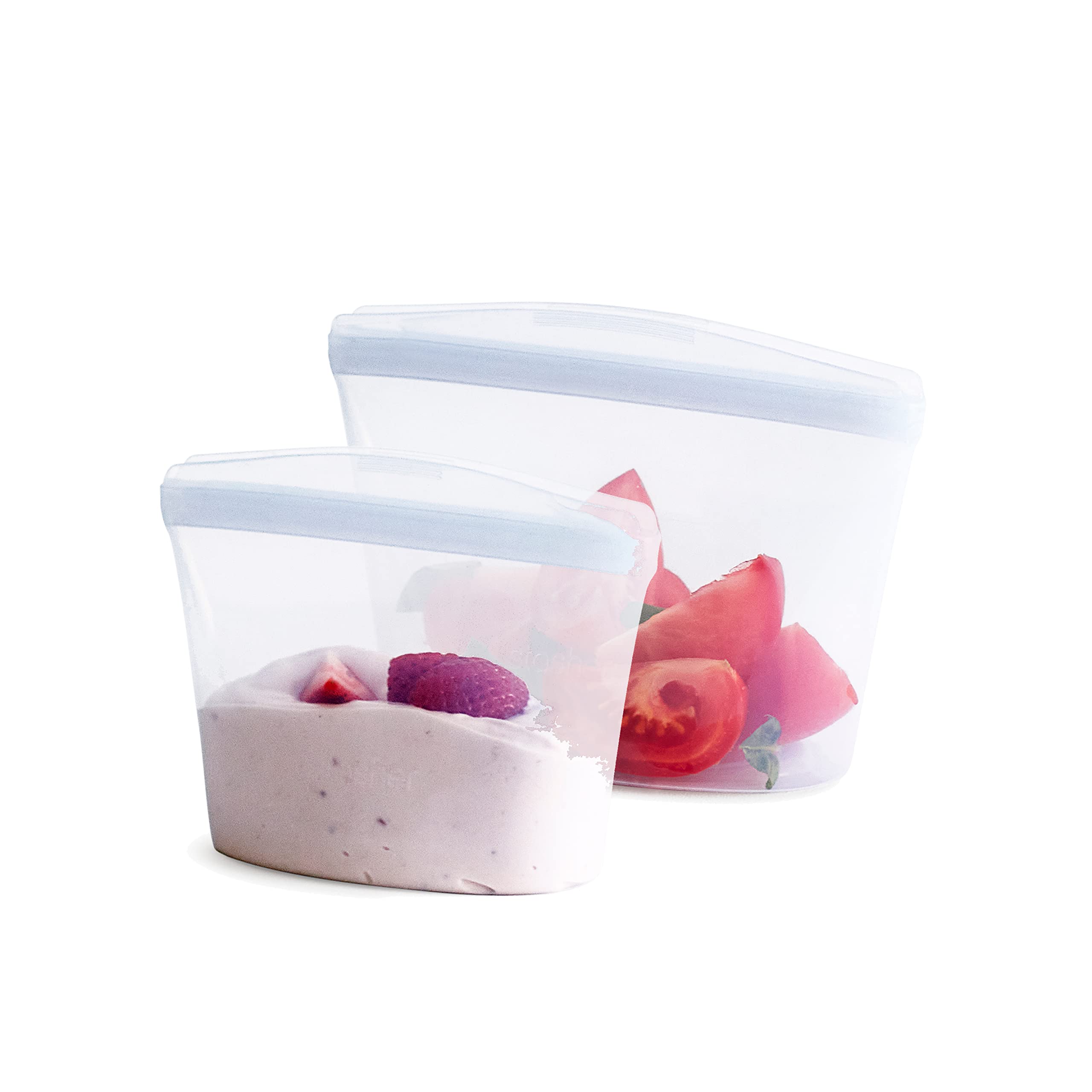 【Official Japan Sales】Stasher Silicone Bags Bowl (2-Piece Set (SS, S) Clear)