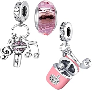 LNQOBU 925 Sterling Silver Charms for Bracelets Music Butterfly Charm Beads Pendants Compatible with Pandora bracelets Jewelry Gifts for Womens
