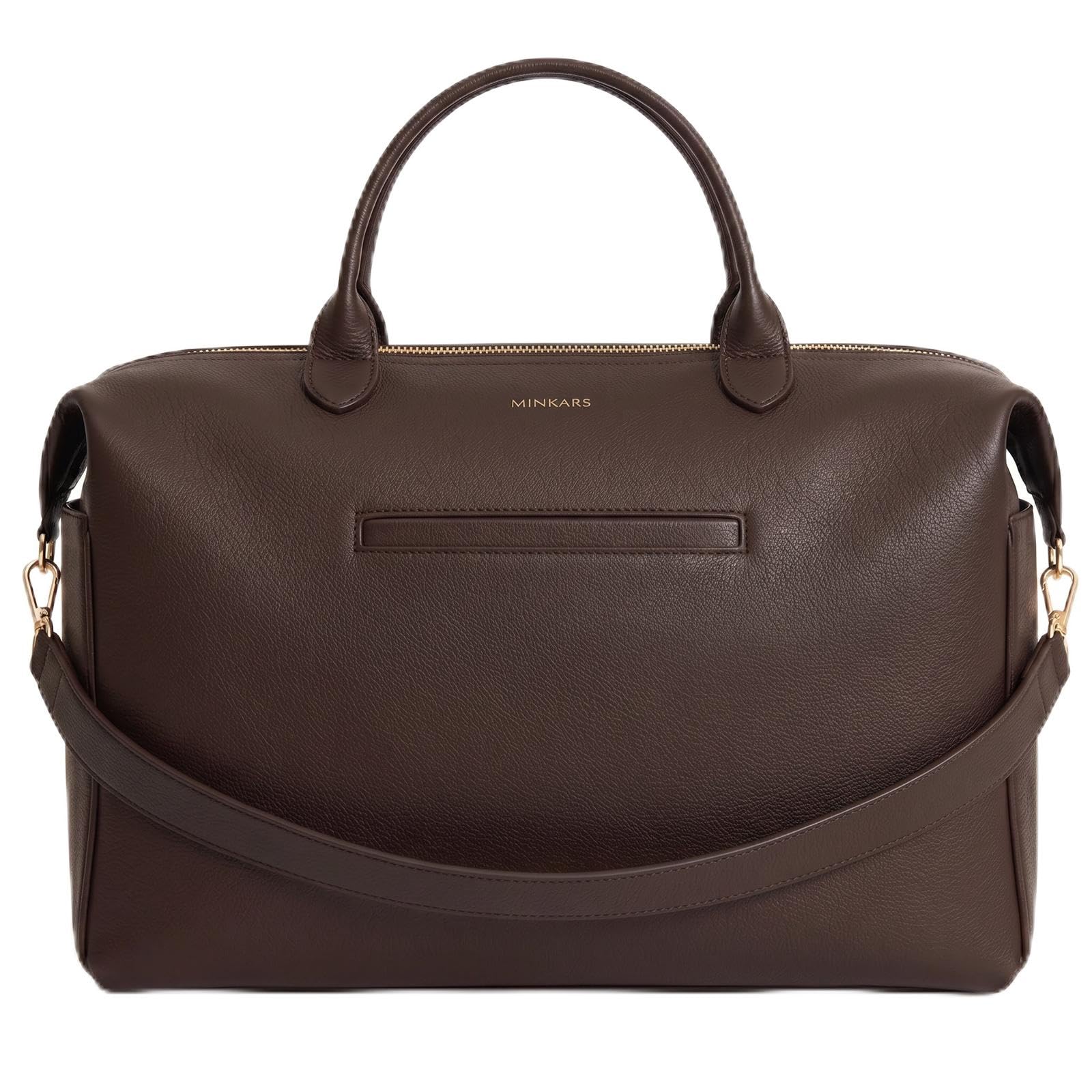 MINKARS Modern Diaper Bag - Vegan Leather Hospital Bag | Include Stroller Hooks,