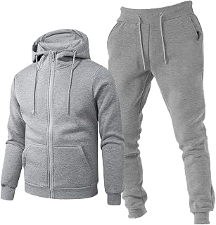 TONY BACKER Men's Tracksuit in Sports Cotton with Zip Closure Full Suit in Home