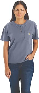 Carhartt Henley T-Shi 106813 Women's Loose Short Sleeve T-Shirt