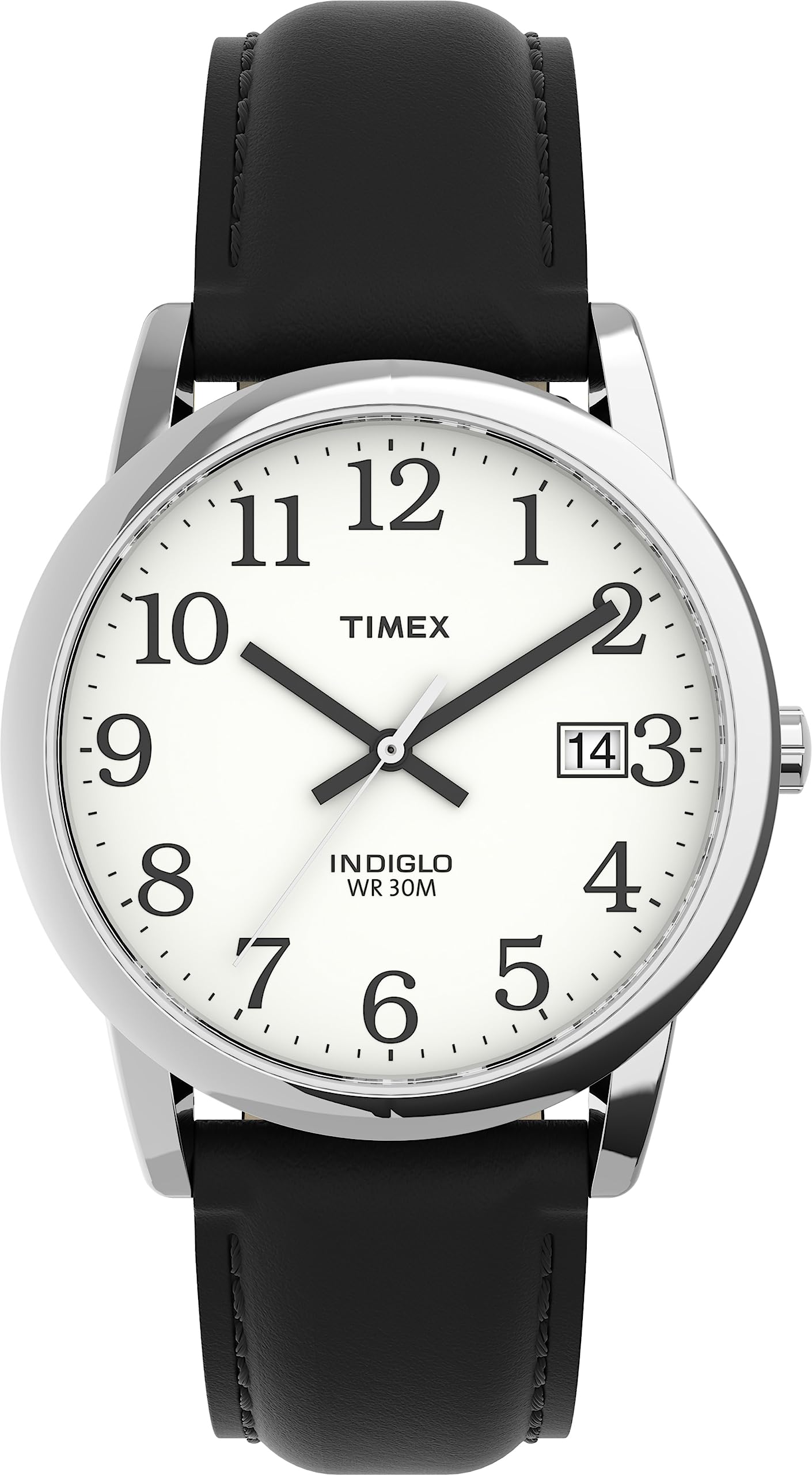 Timex Men's Easy Reader 35mm Date Window Leather Strap Watch