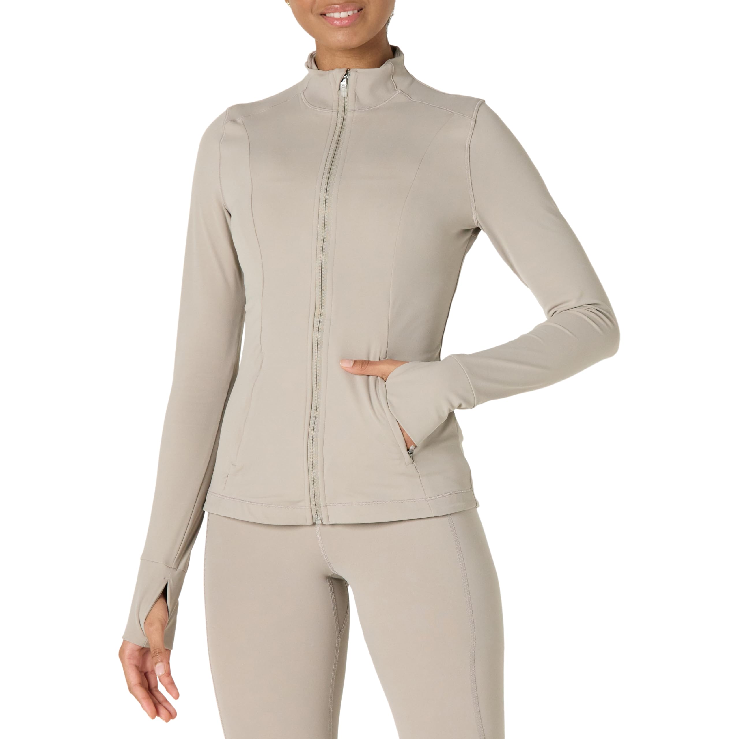 Amazon Essentials FormFlex Women's Full-Zip Slim Fit Soft Sports Jacket