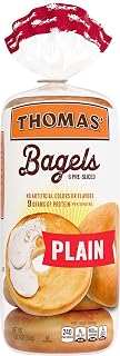 Thomas' Plain Bagels, 6 count, 18 oz | Circle U Orthodox Union - Parve | No Artificial Colors Or Flavors
