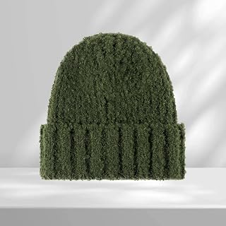 Ribbed Knit Beanie Hat with Brand Patch for Warm and Fashionable Winter Wear
