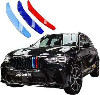 Automotive Front Grille Inserts compatible with BMW X5 G05 2019-2023 7-Beam | Tricolor ABS Grill Exterior Trim Accessories,Buckle Clip Design for oem Exact fit