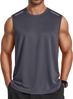 COOFANDY メンズ ノースリーブシャツ 速乾 ワークアウト タンクトップ ジム マッスル Tシャツ スポーツ アスレチック タンク 吸湿発散性