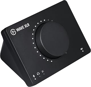 Elgato Wave XLR – Mic Interface, XLR/USB-C, Anti-Clipping, 75 dB preamp, Phantom Power, Direct Monitor, Touch Mute, Wave Link Digital Mixing app (Renewed)