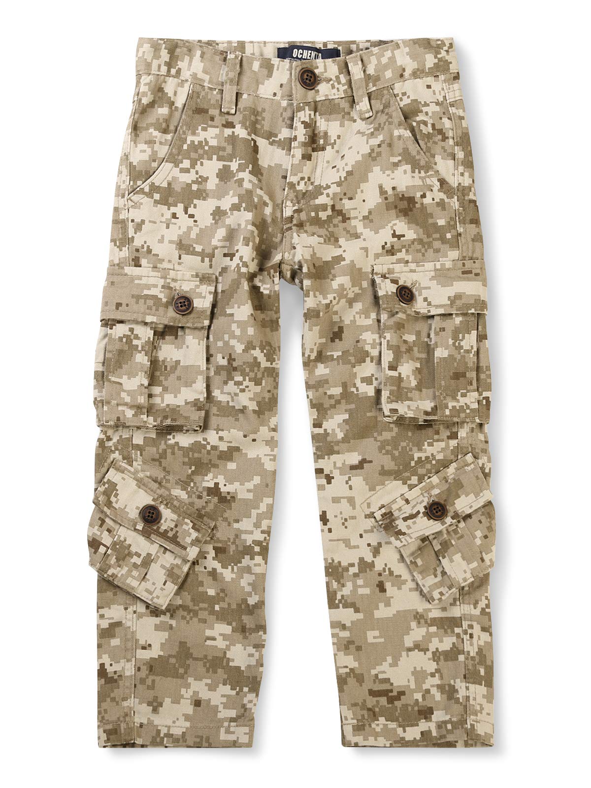 Aeslech Boys' Cargo Trousers, 8 Pockets Casual Outdoor Trip Hiking Pants