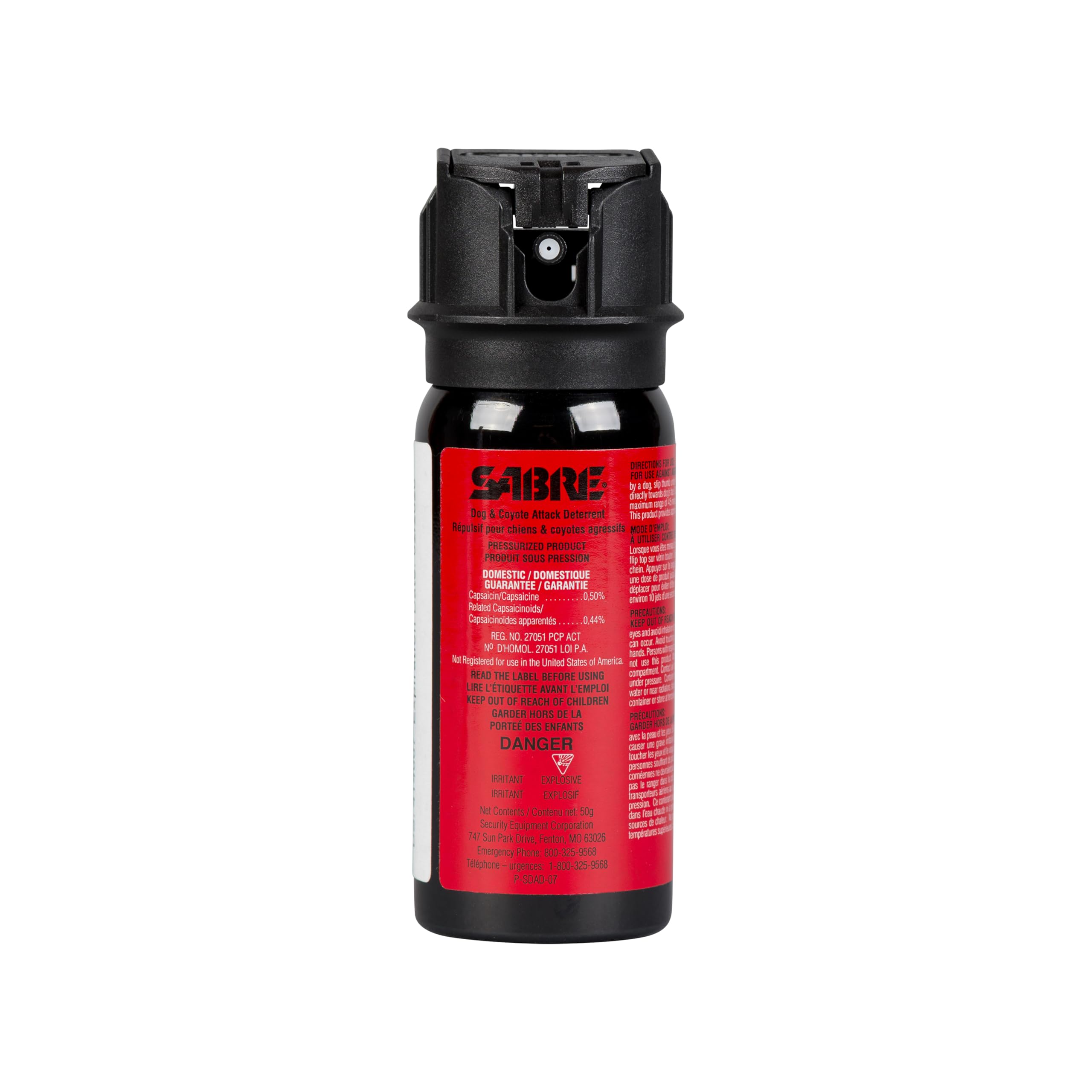 SABRE Dog & Coyote Attack Deterrent - Humane and Effective, Maximum Strength, Si
