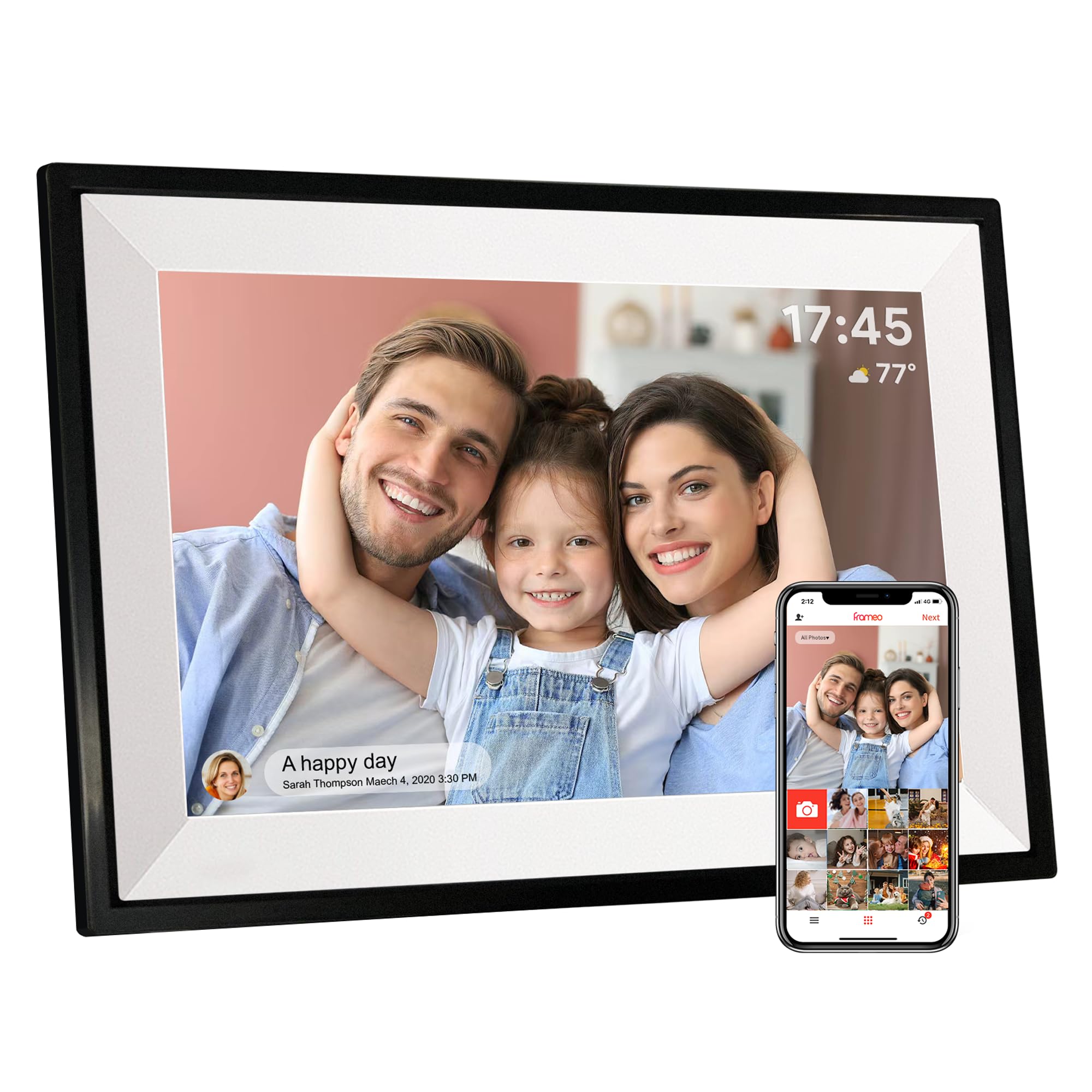 Frameo 10.1" WiFi Digital Picture Frame, Digital Photo Frame for Mom Gift | Inst